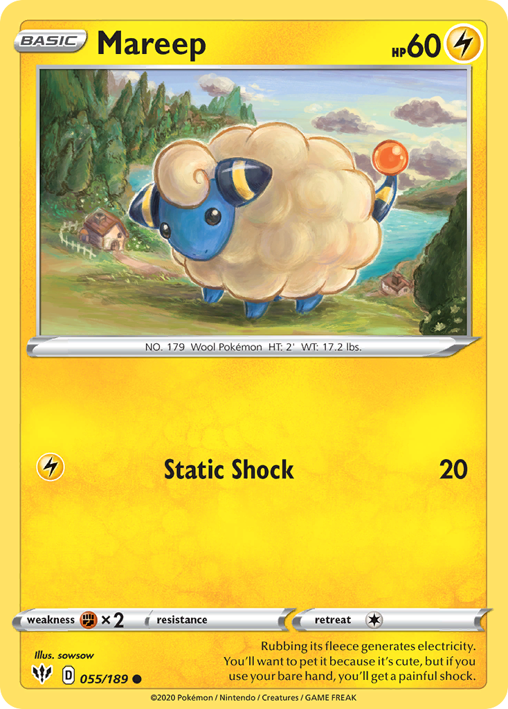Mareep (55/189) [Sword & Shield: Darkness Ablaze] - Destination Retro