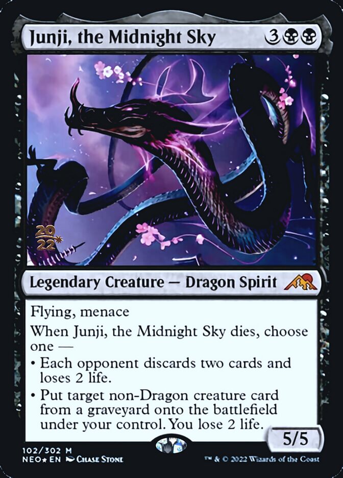 Junji, the Midnight Sky [Kamigawa: Neon Dynasty Prerelease Promos] - Destination Retro