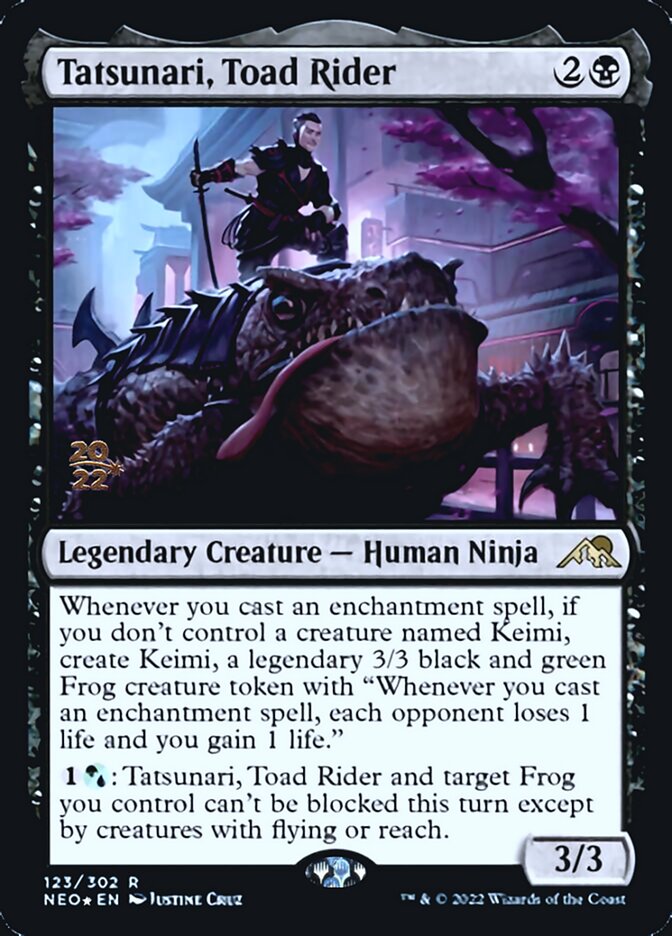 Tatsunari, Toad Rider [Kamigawa: Neon Dynasty Prerelease Promos] - Destination Retro