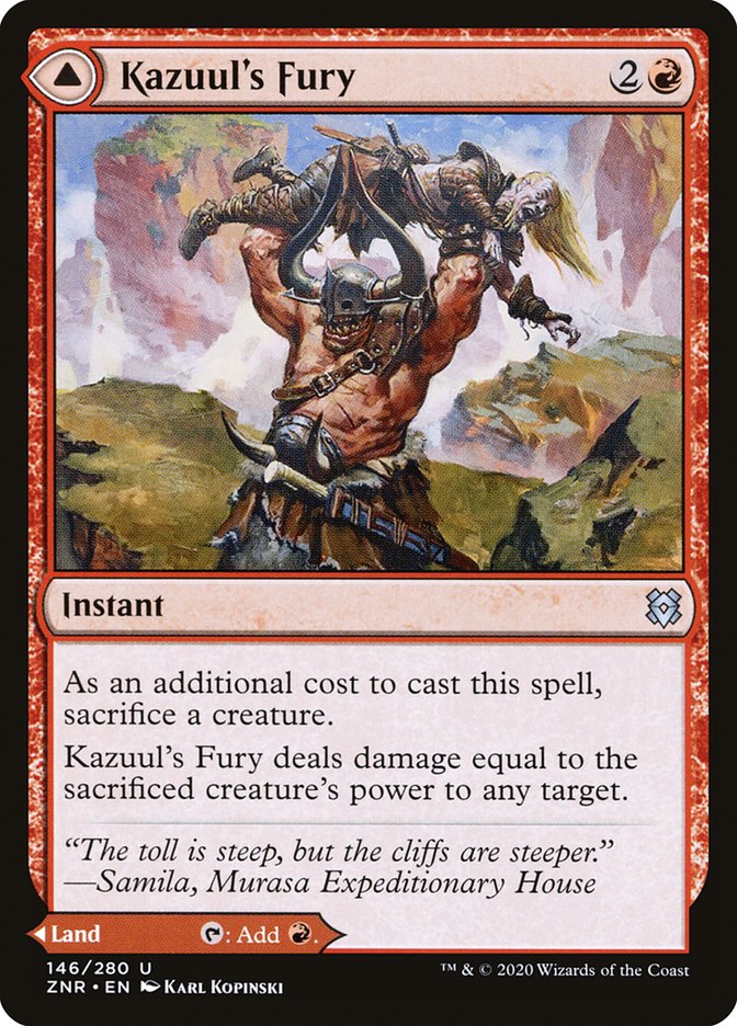 Kazuul's Fury // Kazuul's Cliffs [Zendikar Rising] - Destination Retro