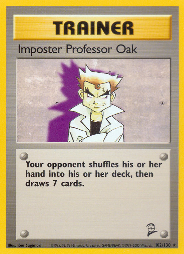 Imposter Professor Oak (102/130) [Base Set 2] - Destination Retro