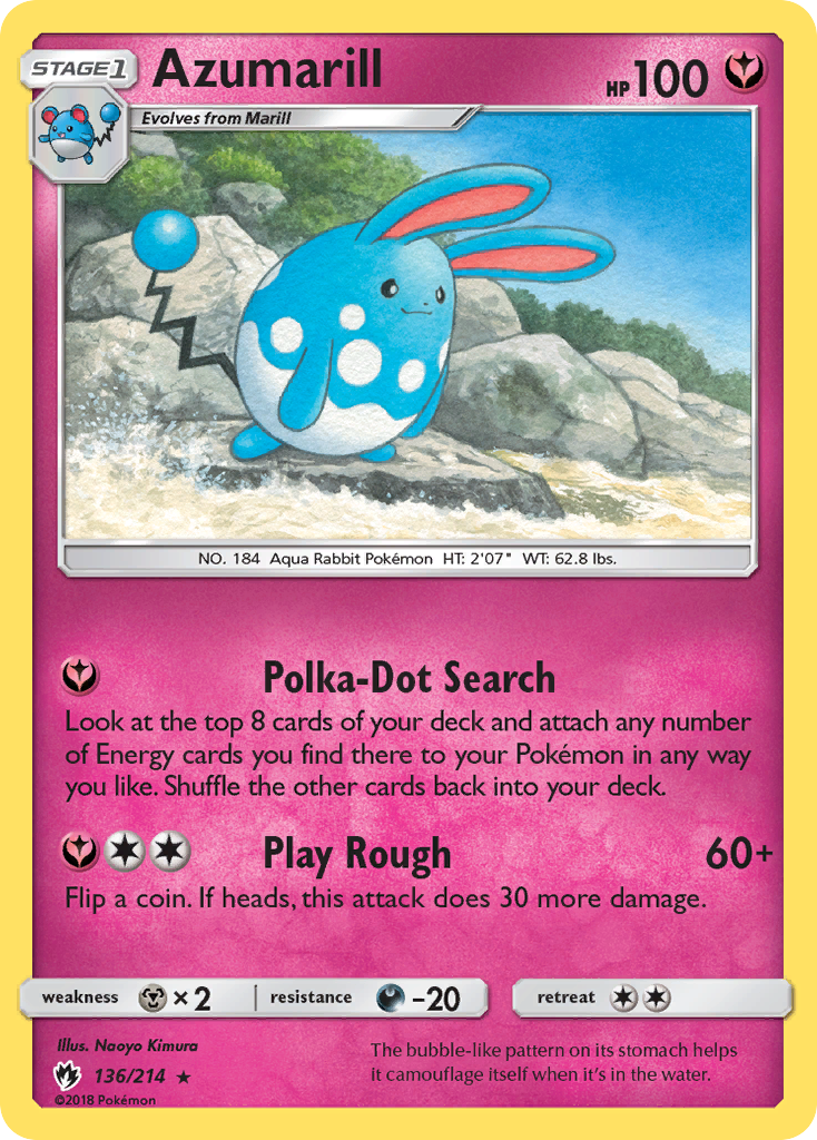 Azumarill (136/214) [Sun & Moon: Lost Thunder] - Destination Retro