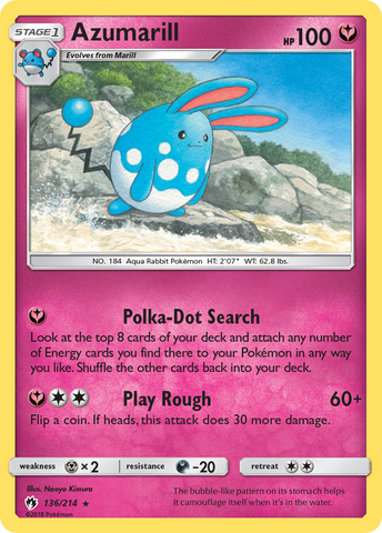 Azumarill (136/214) [Sun & Moon: Lost Thunder] - Destination Retro