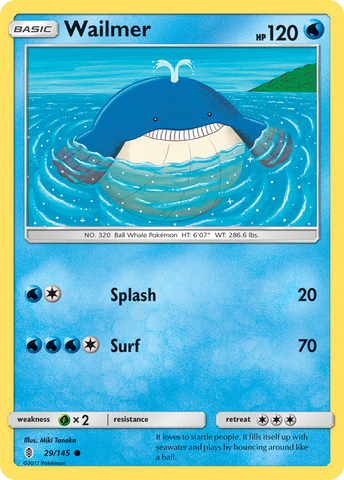 Wailmer (29/145) [Sun & Moon: Guardians Rising] - Destination Retro