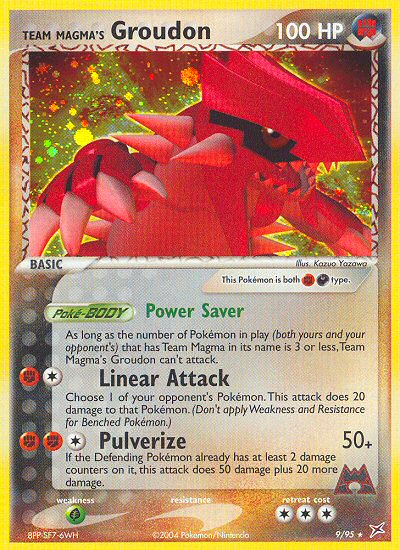 Team Magma's Groudon (9/95) [EX: Team Magma vs Team Aqua] - Destination Retro