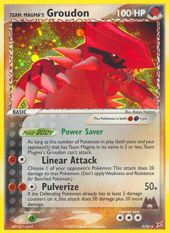 Team Magma's Groudon (9/95) [EX: Team Magma vs Team Aqua] - Destination Retro