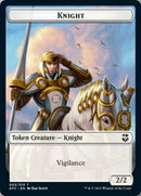 Knight // Saproling Double-sided Token [Dungeons & Dragons: Adventures in the Forgotten Realms Commander Tokens] - Destination Retro