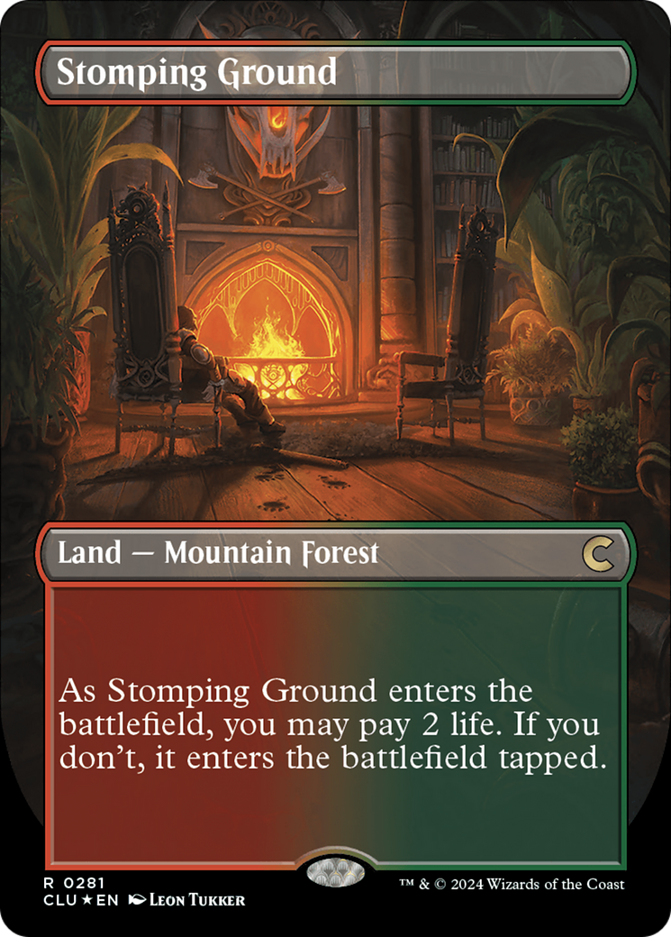 Stomping Ground (Borderless) [Ravnica: Clue Edition] - Destination Retro