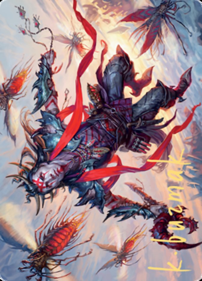 Scion of the Swarm Art Card (Gold-Stamped Signature) [Zendikar Rising Art Series] - Destination Retro