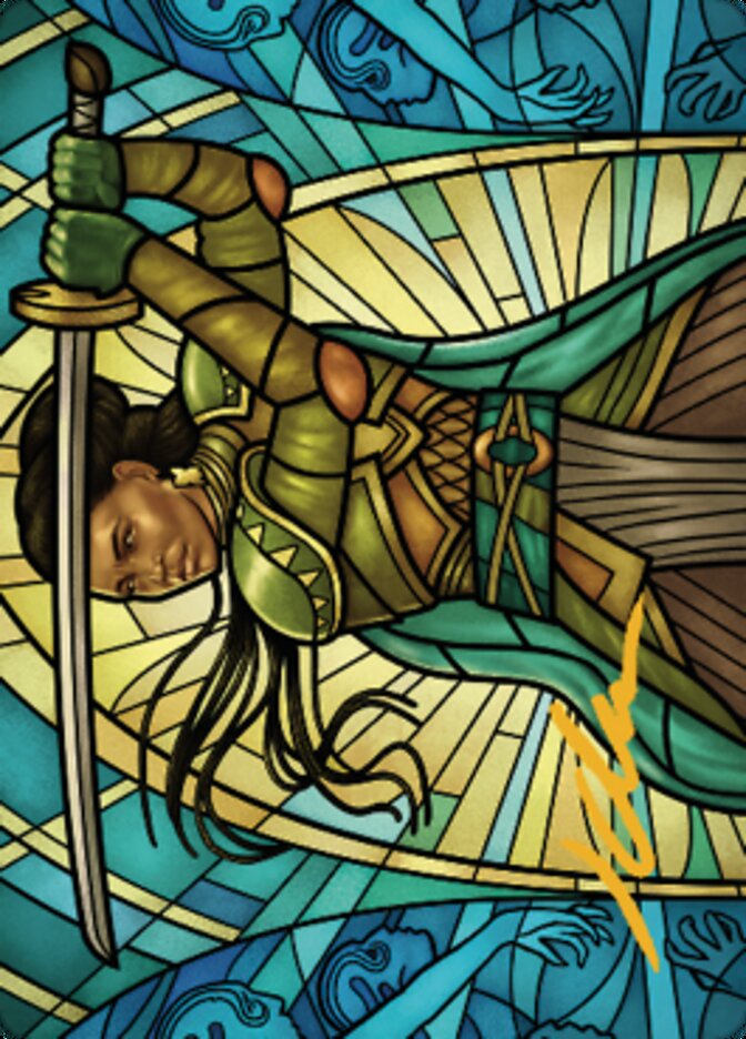 Shanna, Purifying Blade Art Card 2 (Gold-Stamped Signature) [Dominaria United Art Series] - Destination Retro