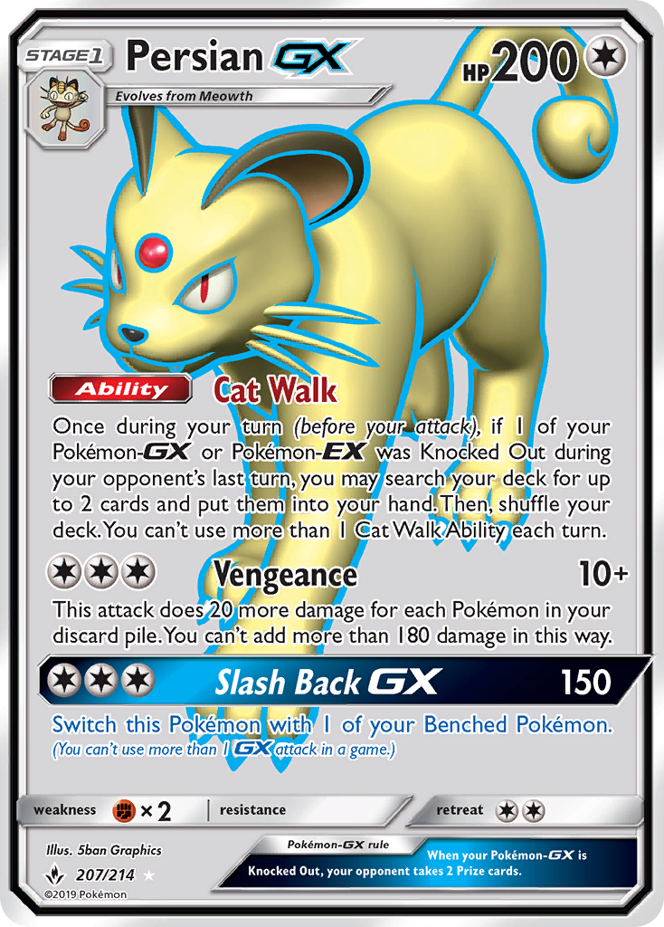 Persian GX (207/214) [Sun & Moon: Unbroken Bonds] - Destination Retro