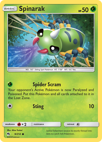 Spinarak (9/214) [Sun & Moon: Lost Thunder] - Destination Retro