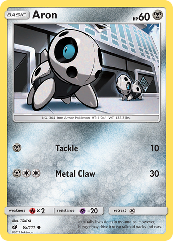 Aron (65/111) [Sun & Moon: Crimson Invasion] - Destination Retro