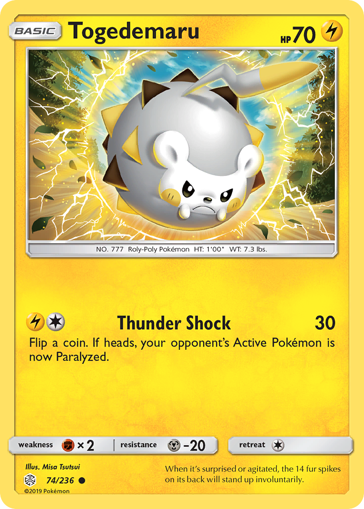 Togedemaru (74/236) [Sun & Moon: Cosmic Eclipse] - Destination Retro