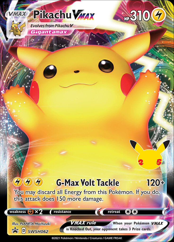Pikachu VMAX (SWSH062) (Celebrations) [Sword & Shield: Black Star Promos] - Destination Retro