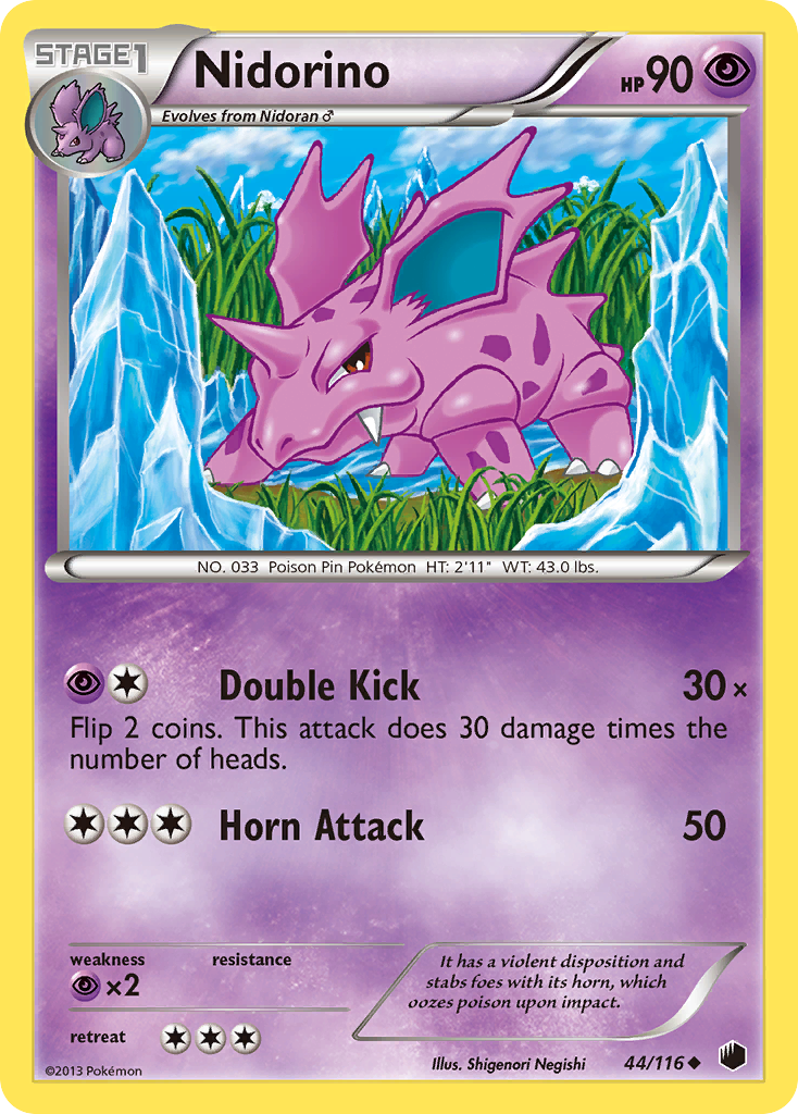 Nidorino (44/116) [Black & White: Plasma Freeze] - Destination Retro