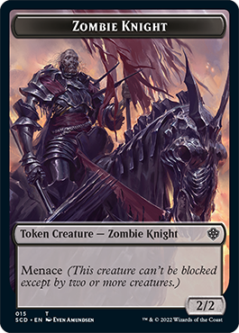 Zombie // Zombie Knight Double-Sided Token [Starter Commander Decks] - Destination Retro