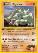 Brock's Rhyhorn (22/132) [Gym Heroes 1st Edition] - Destination Retro