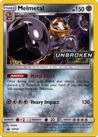 Melmetal (Staff Prerelease Promo) (SM181) [Sun & Moon: Black Star Promos] - Destination Retro