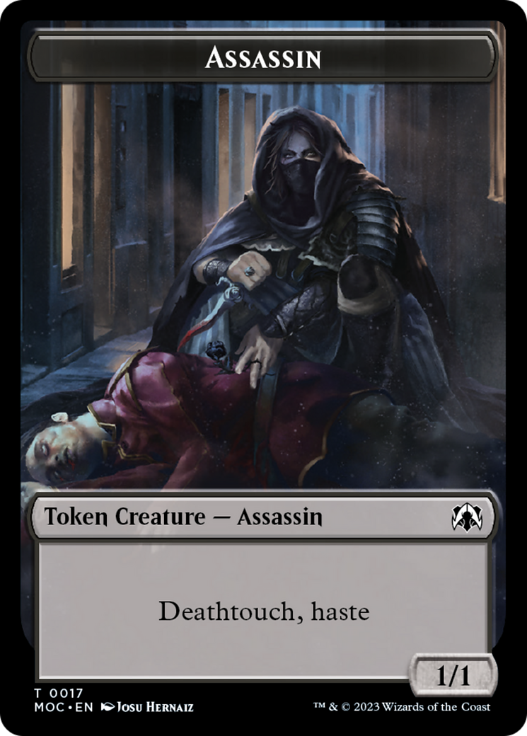 Assassin // Knight (10) Double-Sided Token [March of the Machine Commander Tokens] - Destination Retro