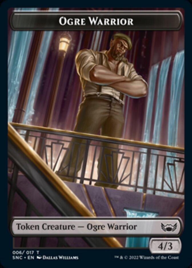 Treasure (014) // Ogre Warrior Double-sided Token [Streets of New Capenna Tokens] - Destination Retro