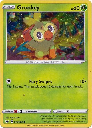 Grookey (010/202) (Cosmos Holo) [Sword & Shield: Base Set] - Destination Retro