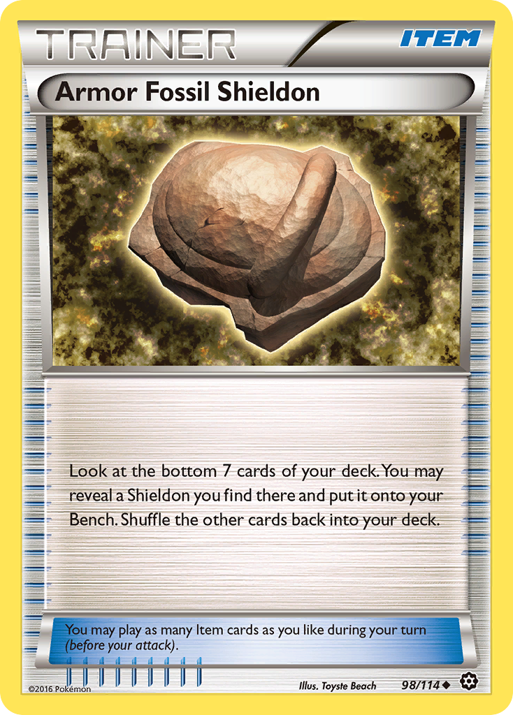 Armor Fossil Shieldon (98/114) [XY: Steam Siege] - Destination Retro