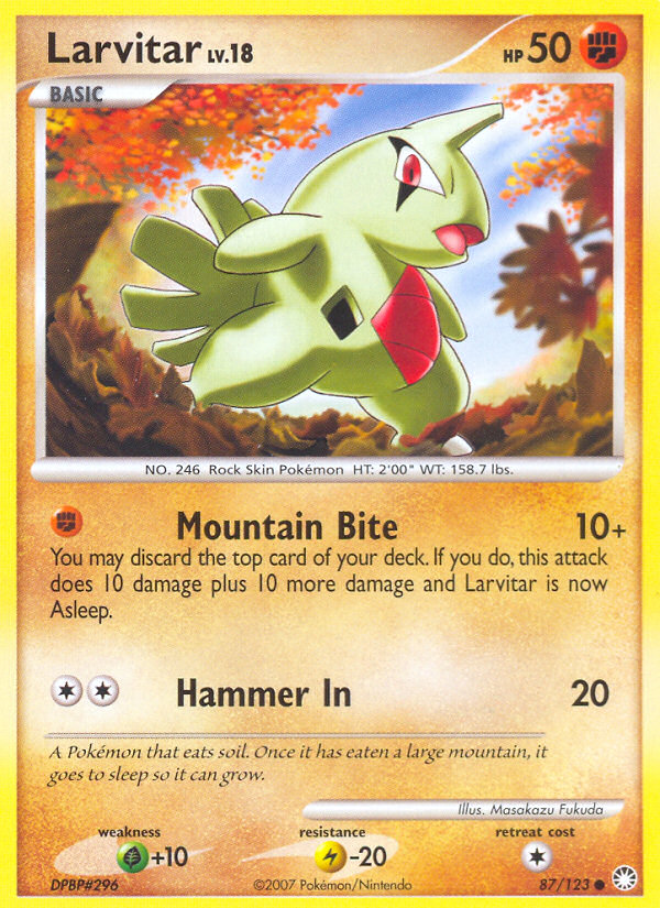 Larvitar (87/123) [Diamond & Pearl: Mysterious Treasures] - Destination Retro