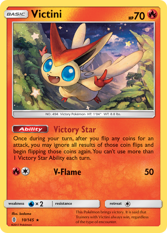 Victini (10/145) [Sun & Moon: Guardians Rising] - Destination Retro