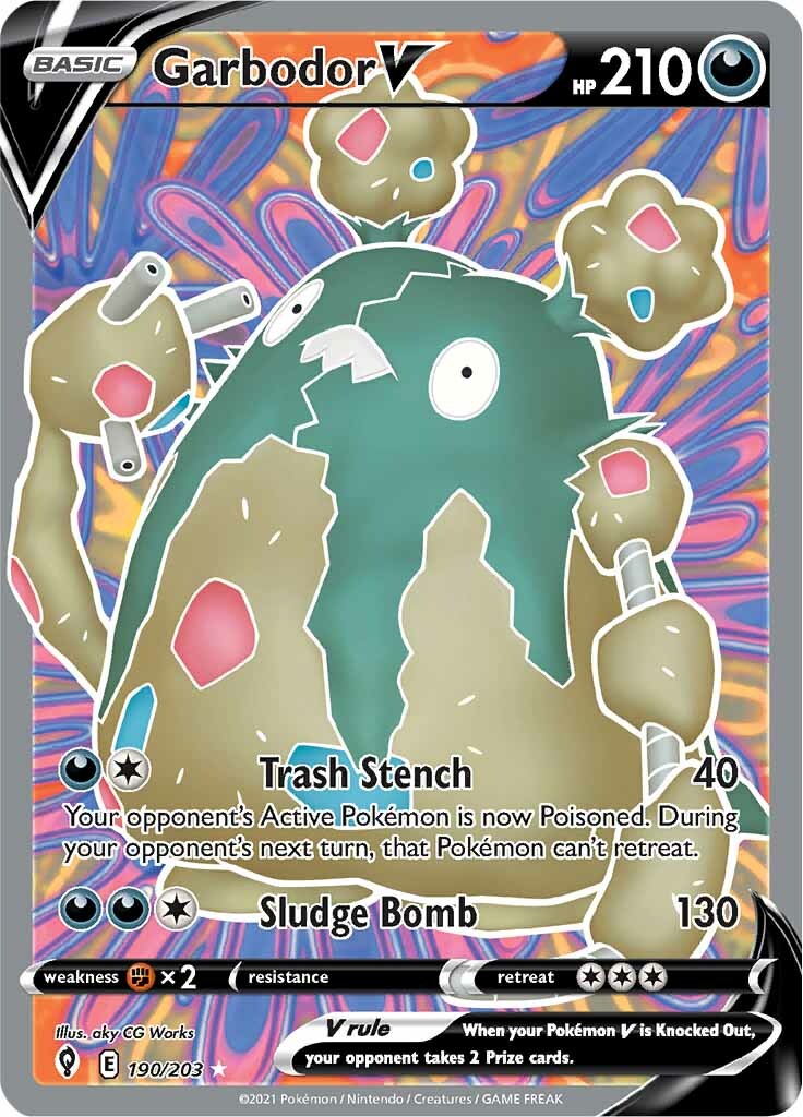 Garbodor V (190/203) [Sword & Shield: Evolving Skies] - Destination Retro