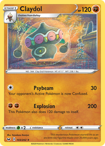 Claydol (103/202) [Sword & Shield: Base Set] - Destination Retro