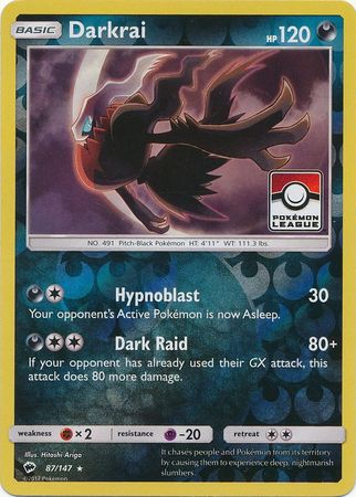 Darkrai (87/147) (League Promo) [Sun & Moon: Burning Shadows] - Destination Retro