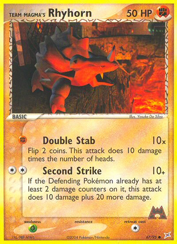 Team Magma's Rhyhorn (67/95) [EX: Team Magma vs Team Aqua] - Destination Retro