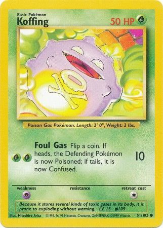 Koffing (51/102) [Base Set Unlimited] - Destination Retro
