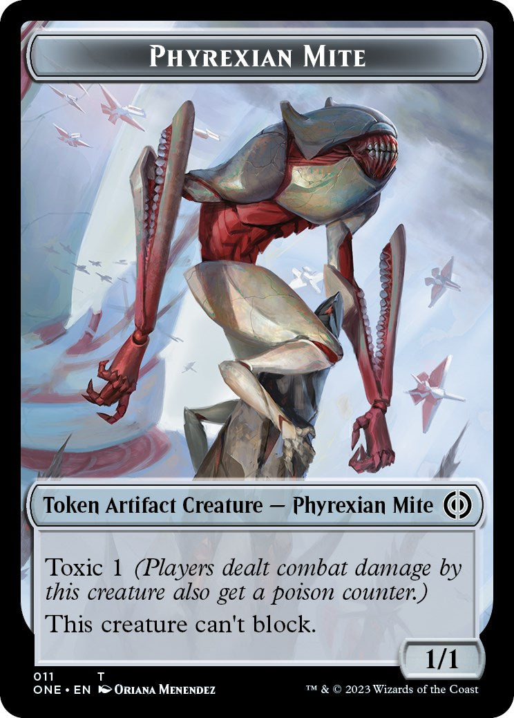 Phyrexian Mite // Phyrexian Insect Double-Sided Token [Phyrexia: All Will Be One Commander Tokens] - Destination Retro
