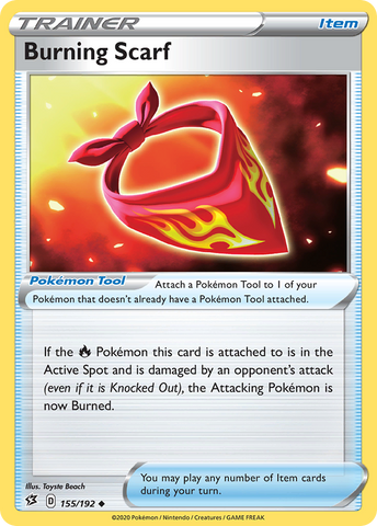 Burning Scarf (155/192) [Sword & Shield: Rebel Clash] - Destination Retro