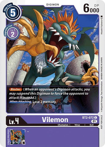 Vilemon [BT2-072] (Tamer Party Vol. 4 Promo) [Release Special Booster Ver.1.0 Promos] - Destination Retro