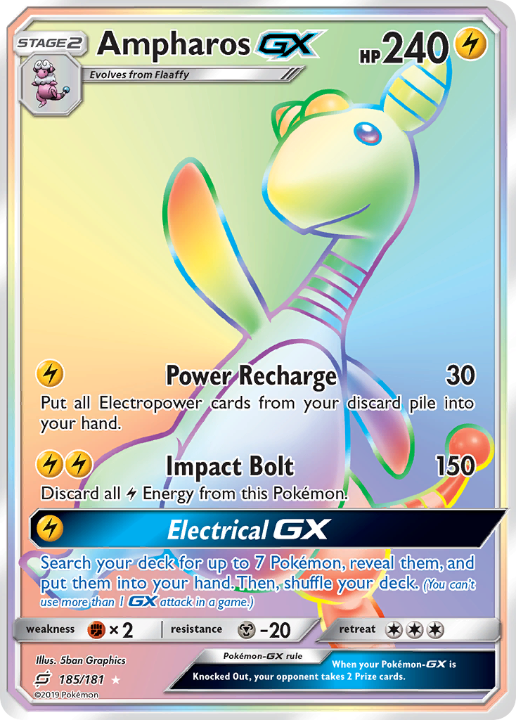Ampharos GX (185/181) [Sun & Moon: Team Up] - Destination Retro