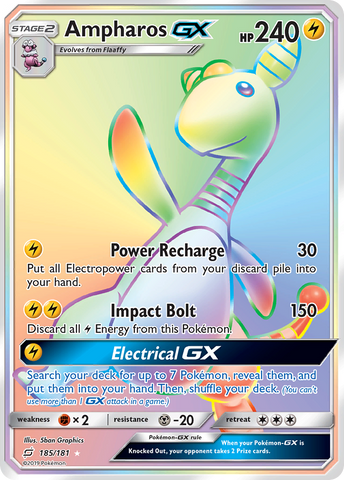 Ampharos GX (185/181) [Sun & Moon: Team Up] - Destination Retro