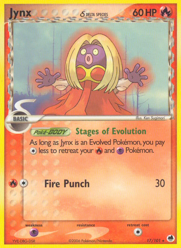 Jynx (17/101) (Delta Species) [EX: Dragon Frontiers] - Destination Retro