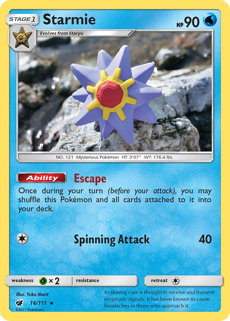 Starmie (16/111) [Sun & Moon: Crimson Invasion] - Destination Retro