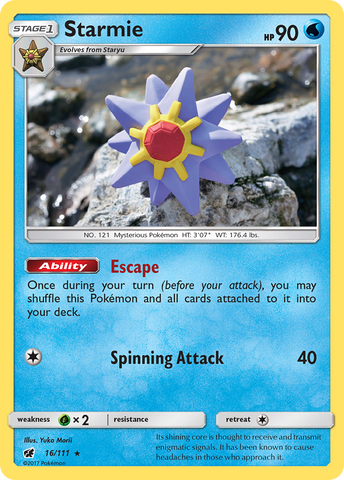 Starmie (16/111) [Sun & Moon: Crimson Invasion] - Destination Retro