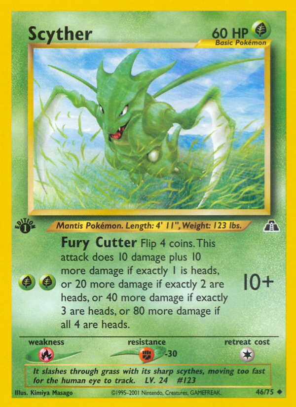 Scyther (46/75) [Neo Discovery 1st Edition] - Destination Retro