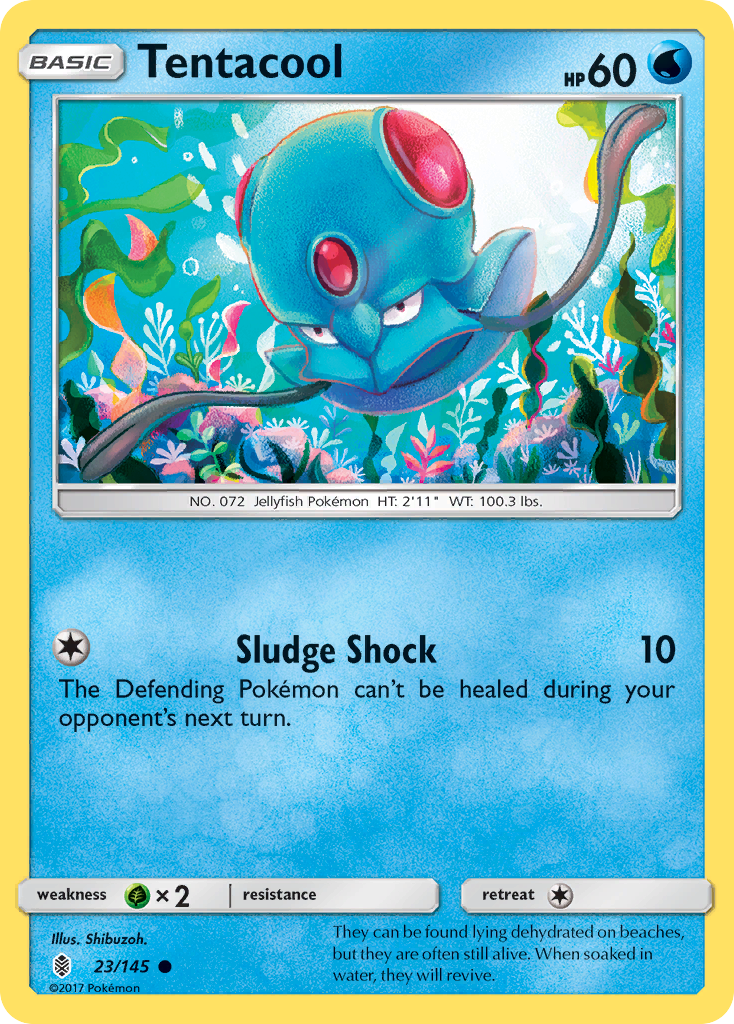Tentacool (23/145) [Sun & Moon: Guardians Rising] - Destination Retro