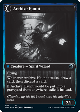 Overwhelmed Archivist // Archive Haunt [Innistrad: Double Feature] - Destination Retro