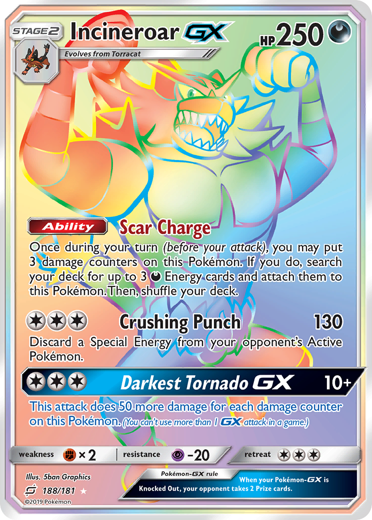 Incineroar GX (188/181) [Sun & Moon: Team Up] - Destination Retro
