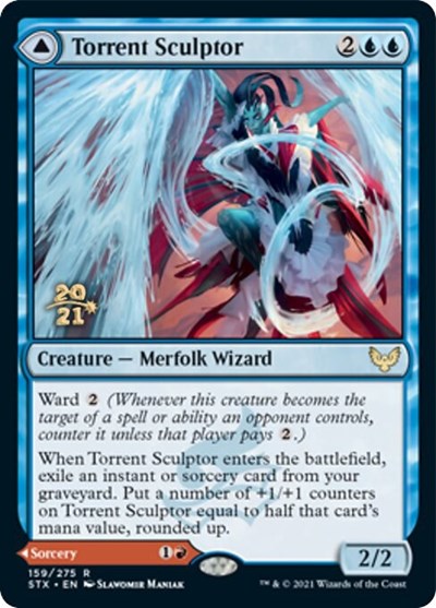 Torrent Sculptor // Flamethrower Sonata [Strixhaven: School of Mages Prerelease Promos] - Destination Retro