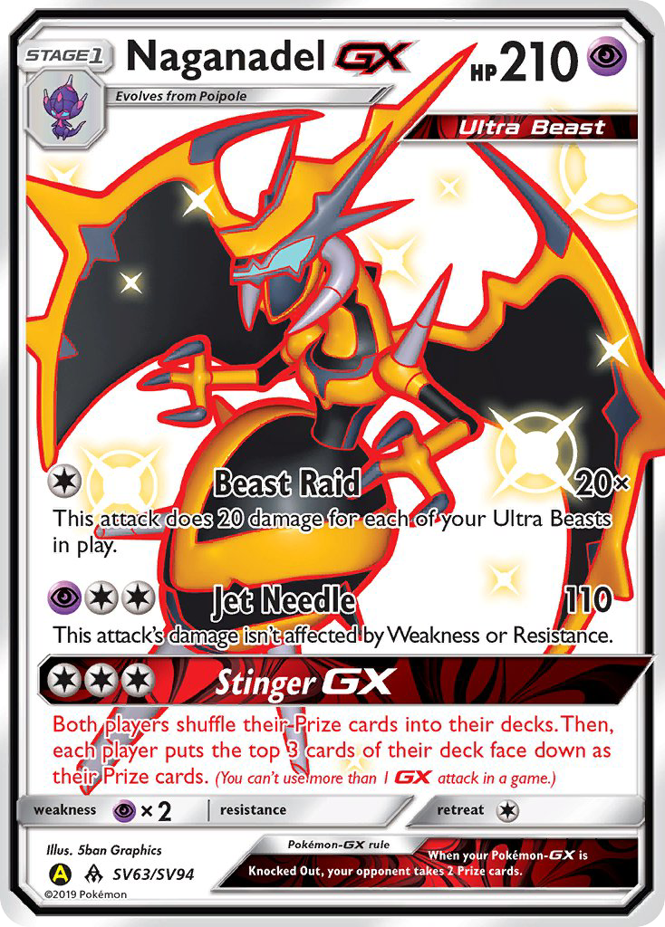 Naganadel GX (SV63/SV94) [Sun & Moon: Hidden Fates - Shiny Vault] - Destination Retro
