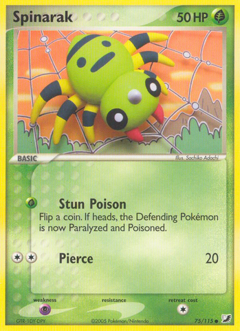 Spinarak (75/115) [EX: Unseen Forces] - Destination Retro