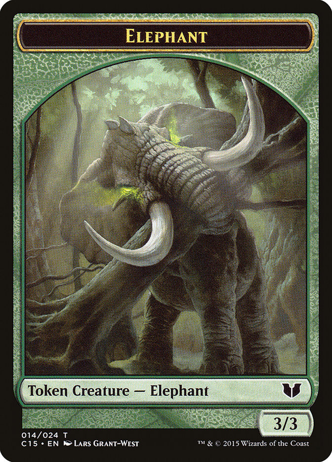 Elephant // Saproling Double-Sided Token [Commander 2015 Tokens] - Destination Retro